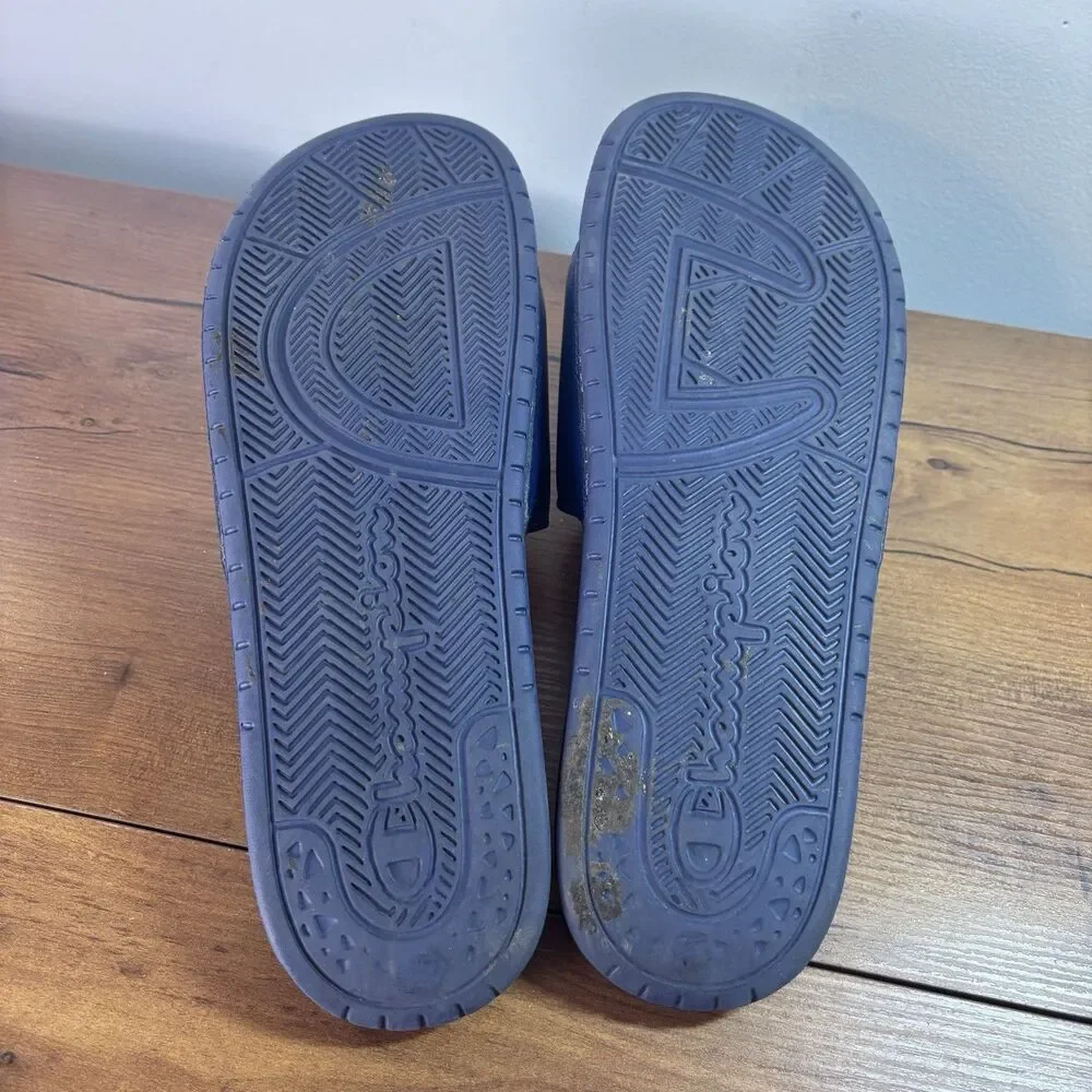 Champion Blue Men’s Slides Size 11 Sandals Slip On